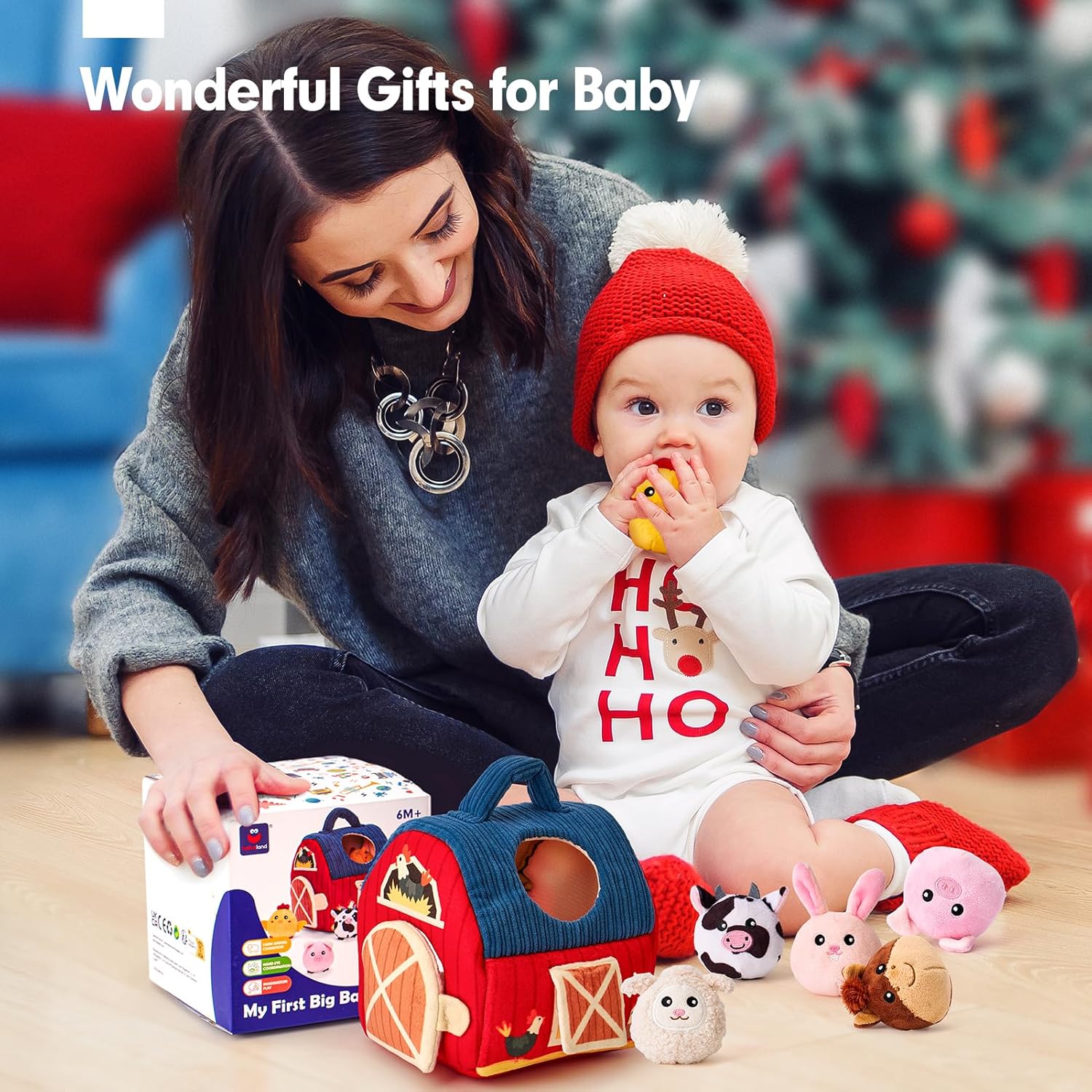 Hahaland Farm Animals Sensory Set – Baby Toy 6–12 Months