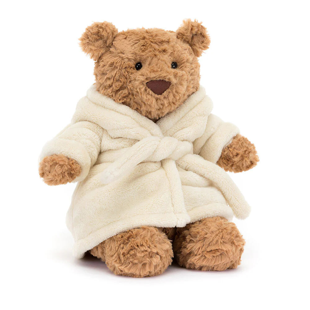 Jellycat Bartholomew Bear Bathrobe Plush Toy – Soft Cuddly Teddy Gift