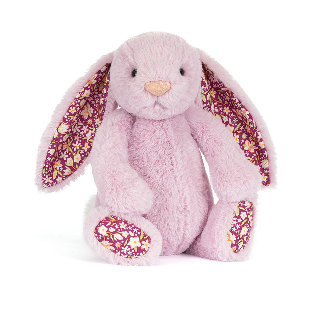 Thistlepop Blossom Luxe Bunny Soft Toy – Floral Pink Plush Teddy Gift