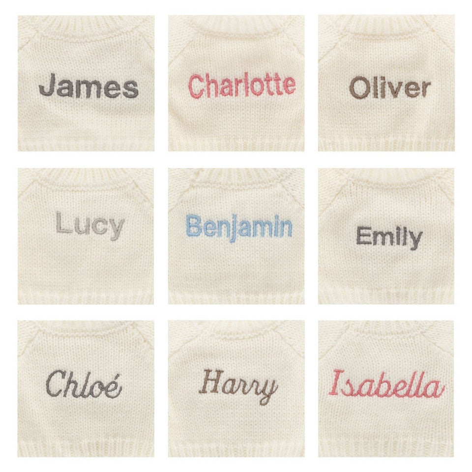 Personalised Bartholomew Bear – Cream Jumper Soft Toy