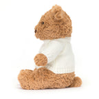 Personalised Bartholomew Bear – Cream Jumper Soft Toy