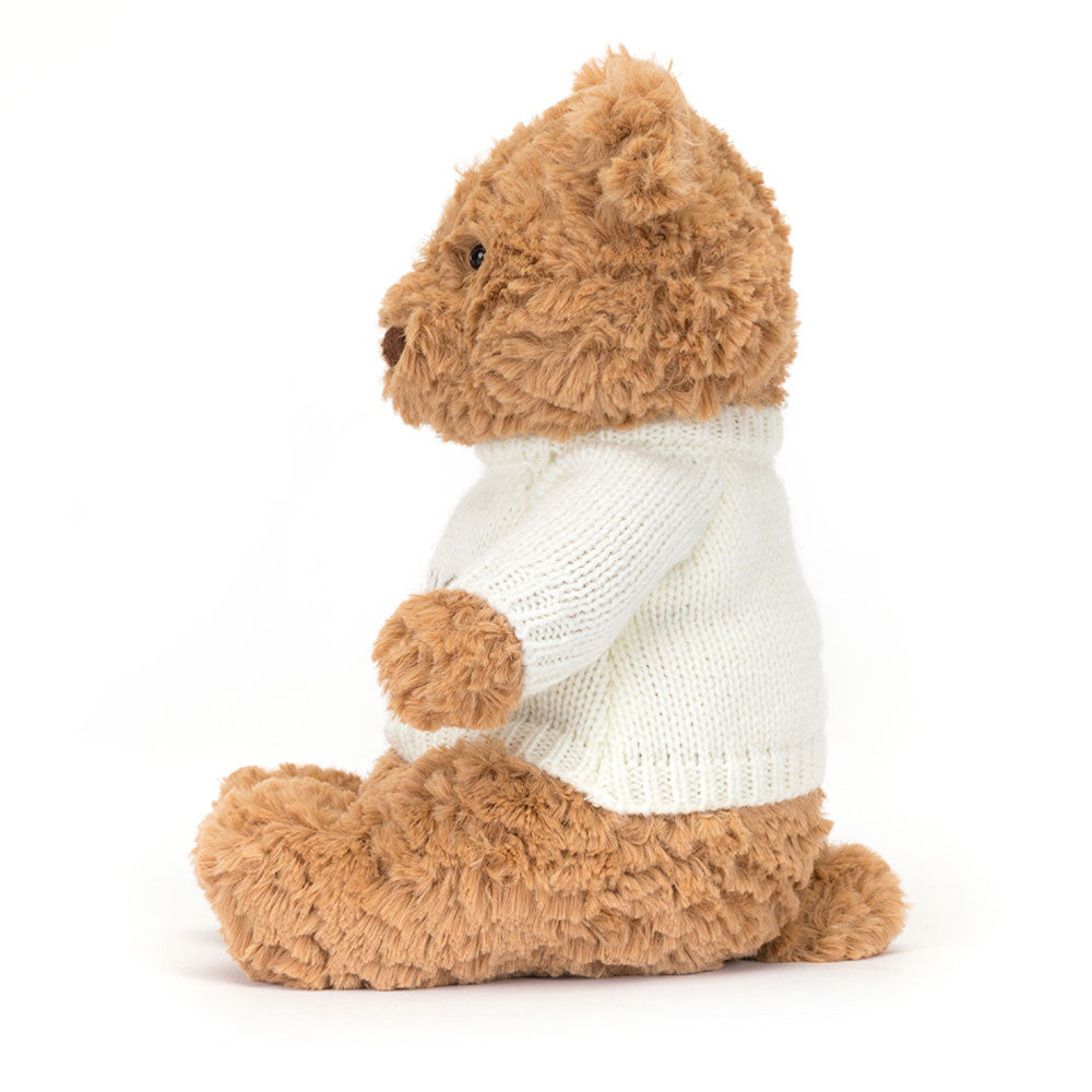 Personalised Bartholomew Bear – Cream Jumper Soft Toy