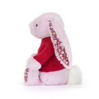 Thistlepop Blossom Luxe Bunny with Custom Name Red Jumper