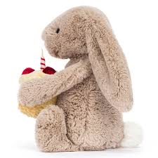 Bashful Beige Bunny Birthday Plush Toy – Soft Gift for Kids